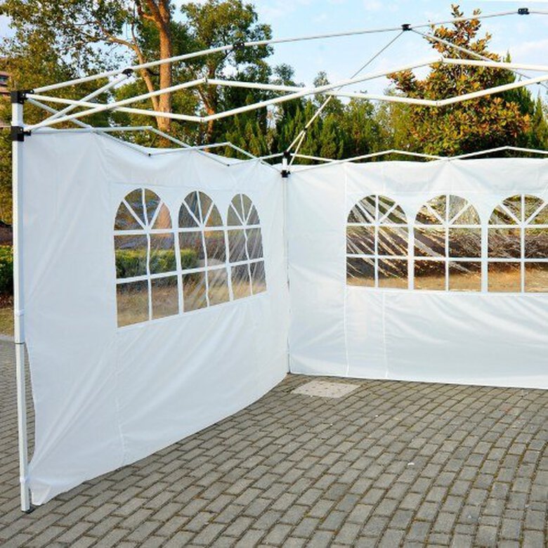 Paredes laterales con ventanas para carpa Outsunny color Blanco, , large image number null