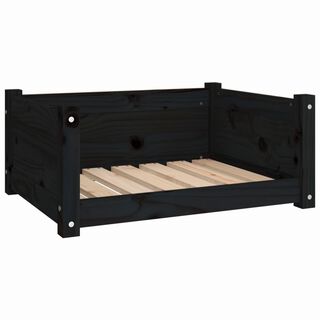 VidaXL Estructura lisa cama de madera negra para perros