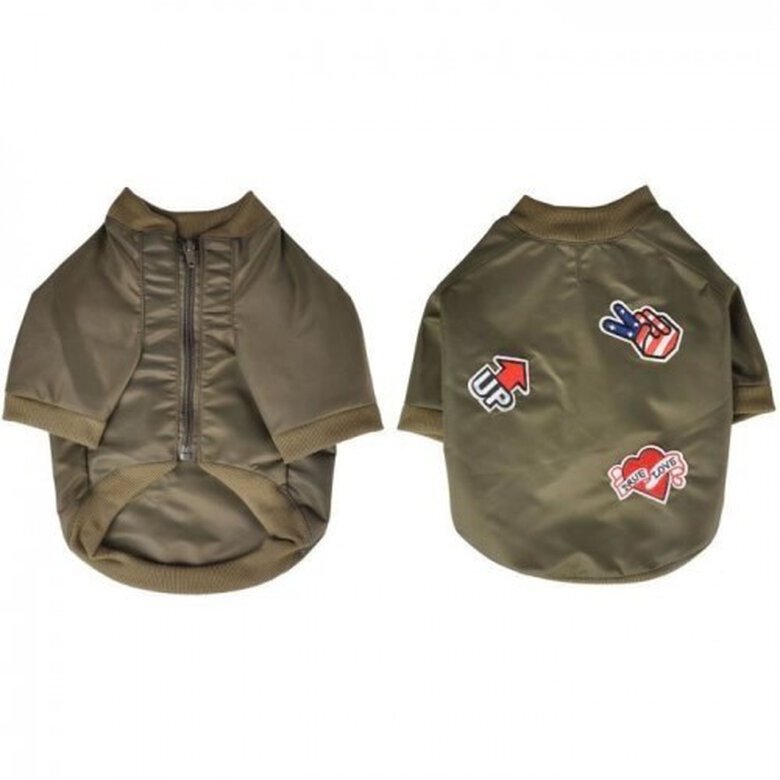 Chaqueta Mike con insignias para perros color Verde, , large image number null