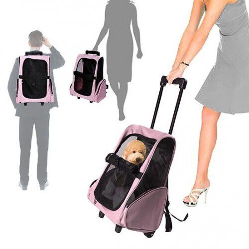 Transportín/Carrito PawHut 2 en 1 color Rosa thumbnail