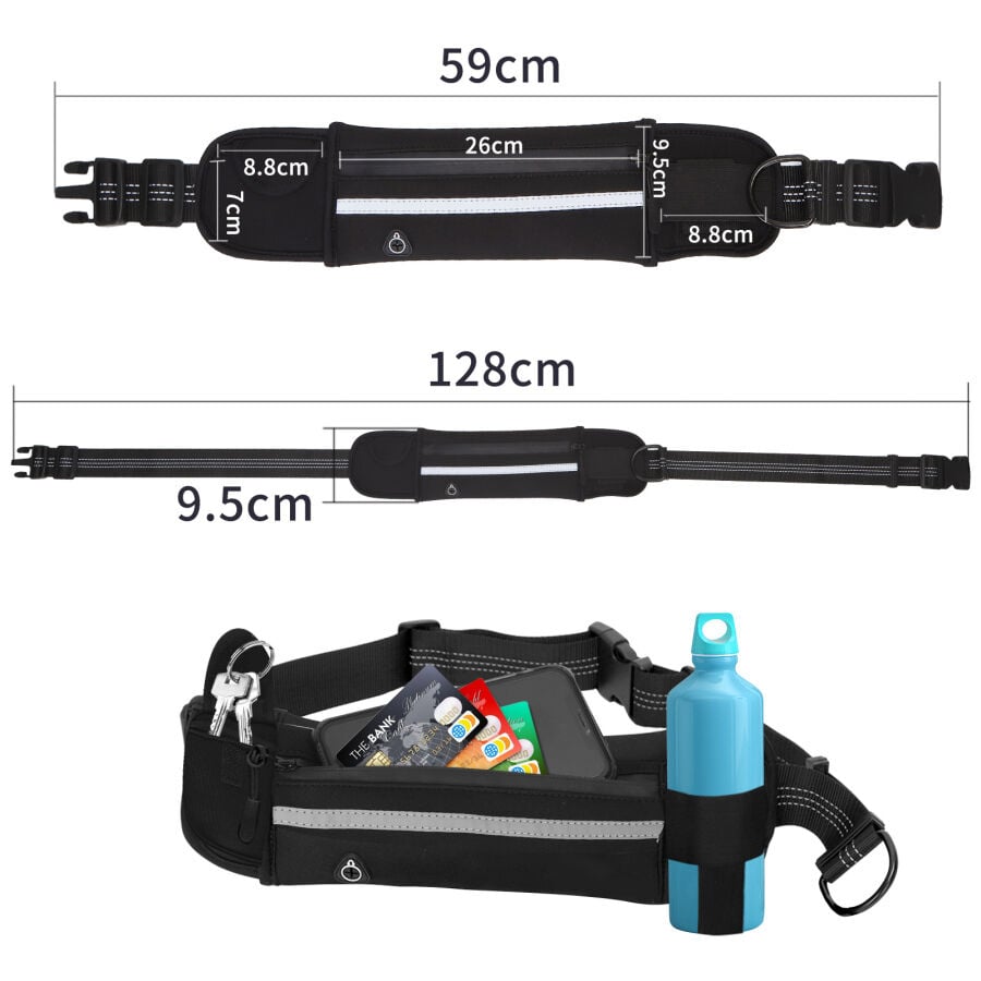 Nobleza Correa Manos Libres Elástica con Bolsillo para perros thumbnail