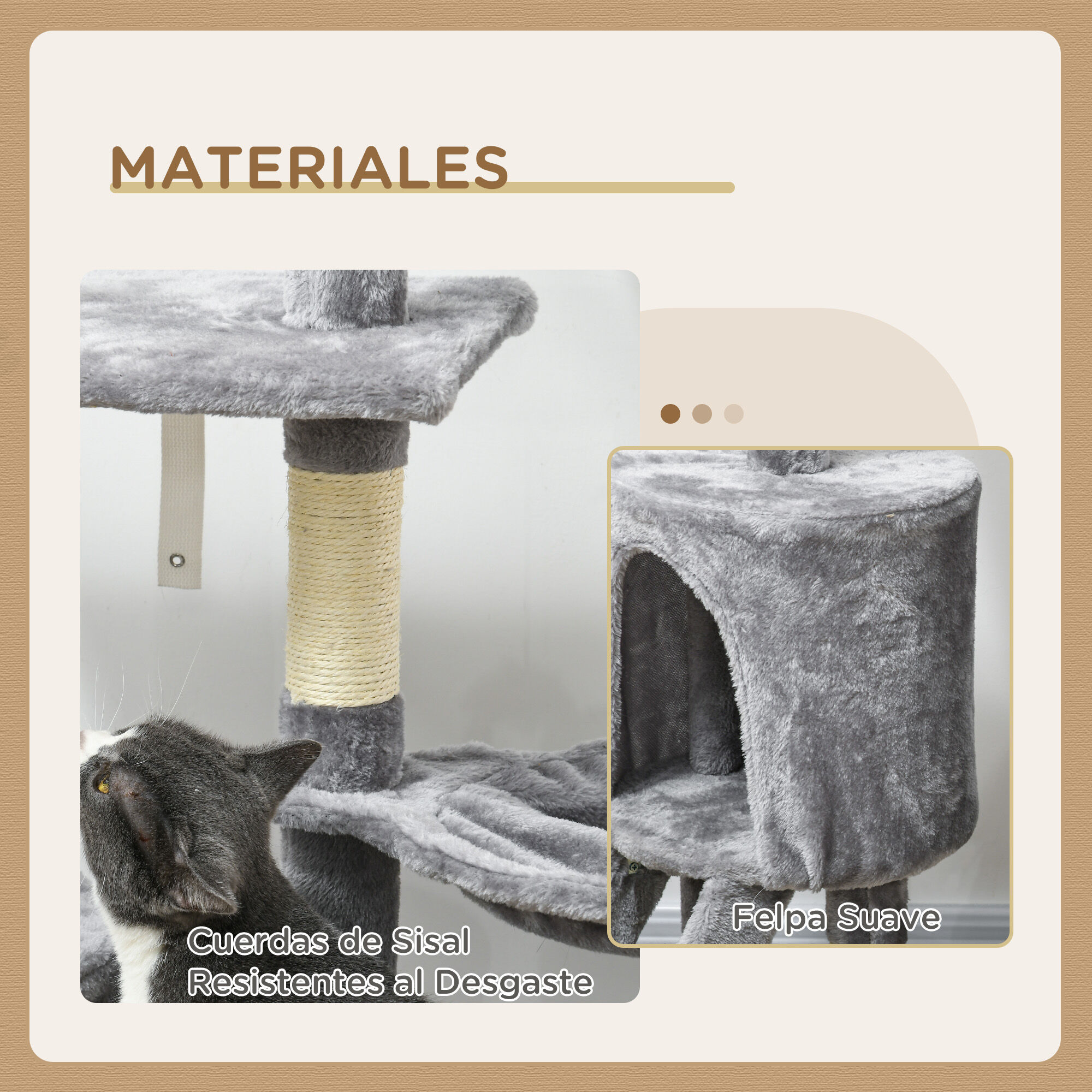 PawHut Árbol Gris para Gatos thumbnail