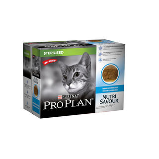 Pro Plan NutriSavour Sterilised 7+ Bacalao tarrina para gatos 