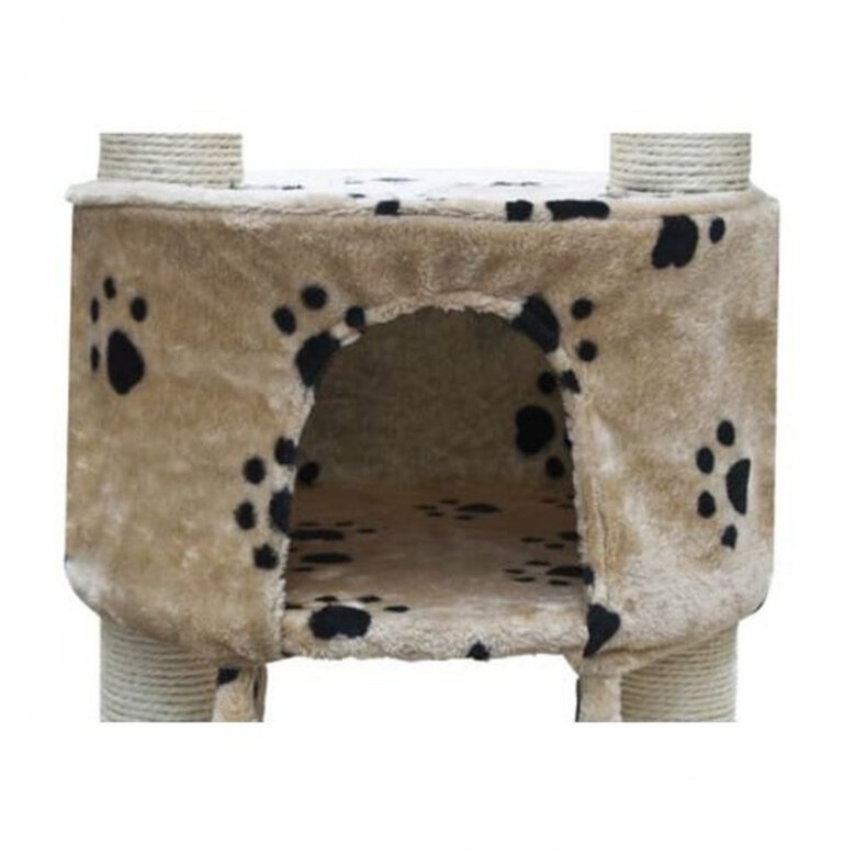 Rascador lujoso para gatos color Beige Huellas, , large image number null