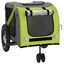 vidaXL Remolque de bicicleta mascotas hierro tela Oxford verde negro, , large indicador imagen numero 4