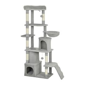 PawHut &Aacute;rbol Torre Rascador Gris para gatos