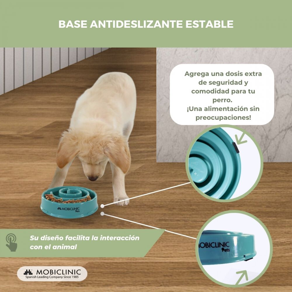 Mobiclinic Comedero Lento Antivoracidad Azul Antideslizante Para Perros thumbnail