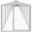 vidaXL Gallinero con corral acero galvanizado gris claro 117x609x123cm, , large indicador imagen numero 6