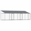 vidaXL Jaula de perros techo y puertas acero galvanizado gris 12x2x2 m, , large indicador imagen numero 14