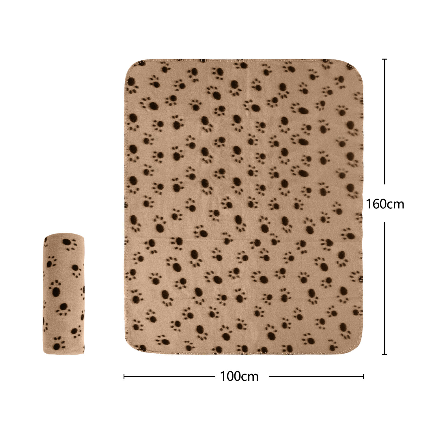 Nobleza Manta Suave de Felpa Beige para perros y gatos thumbnail