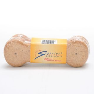 Paquete de 3 snacks gigantes de galleta con forma de huesos para perros