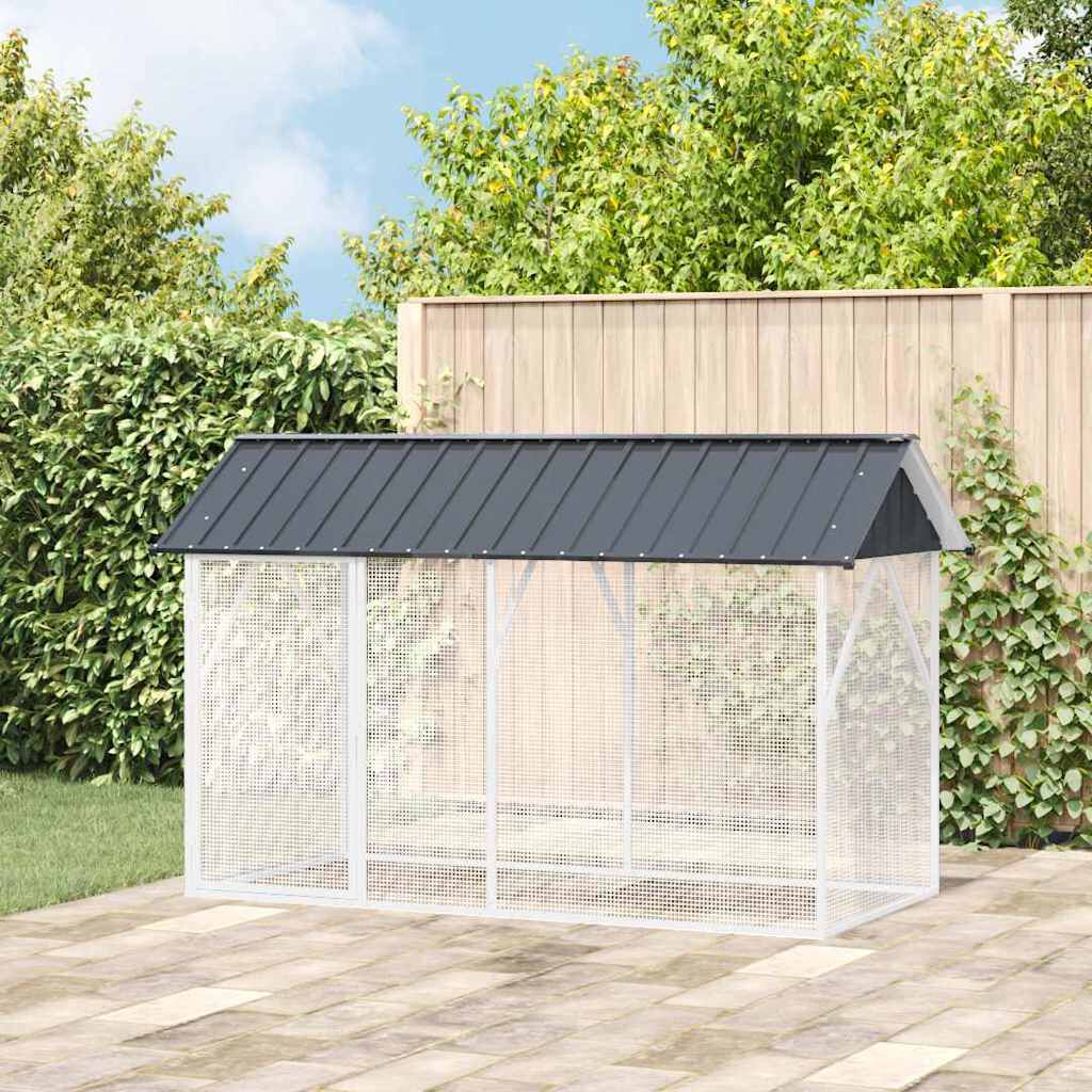 VidaXL Aviario Acero Gris para pájaros thumbnail