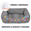 HOME MERCURY-Cesta,Cama Comoda para Perros,Gatos y Mascotas, con Relleno de Fibras,Resistente al Desgaste y Duradero (Mediano, Huellas), , large indicador imagen numero 3