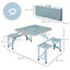 Outsunny Mesa Maleta de Camping Plegable Portátil con 4 Asientos y Agujero para Sombrilla, , large indicador imagen numero 3