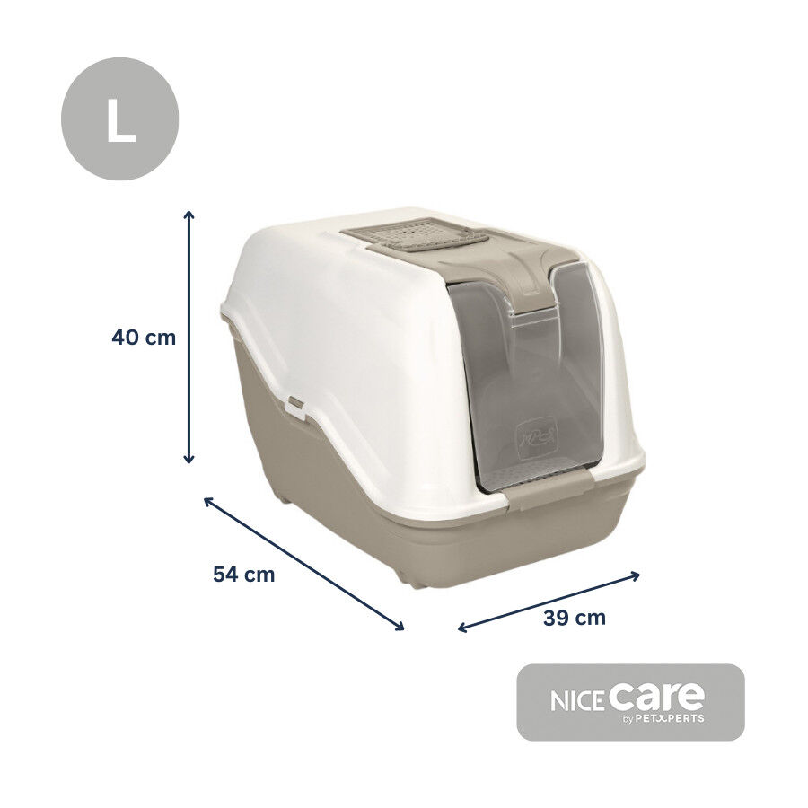 Nice Care Arenero Cerrado Netta Close Beige para gatos, , large Imagen numero 4