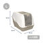 Nice Care Arenero Cerrado Netta Close Beige para gatos, , large indicador imagen numero 4