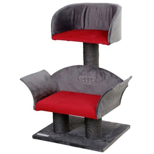 Rascador Kerbl Lounge Deluxe para gatos color Gris y Rojo, , large Imagen numero 1