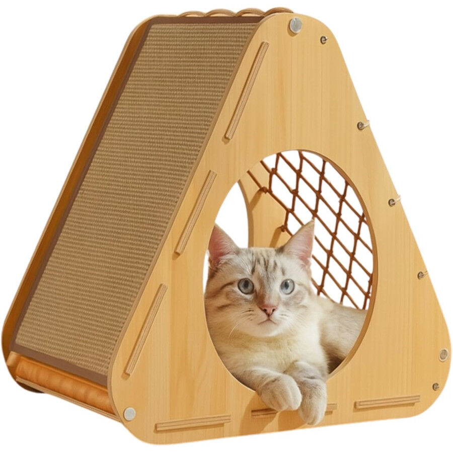 Althea Living - Casa para gatos Aurea, madera, sisal, , large Imagen numero 2