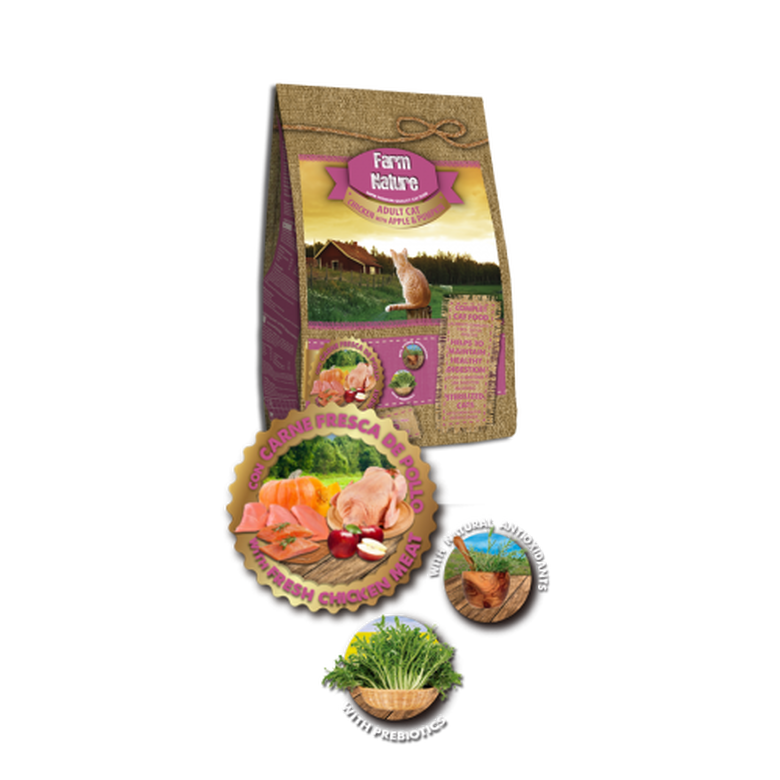 Pienso para gatos adultos Farm Nature sabor pollo, , large image number null