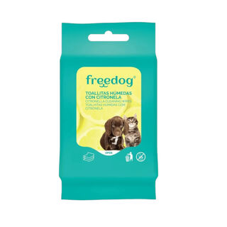 Freedog Toallitas Húmedas con Citronela para perros y gatos