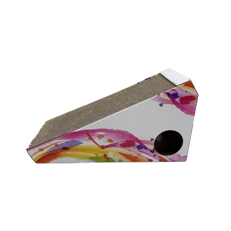 Leeby Walter rascador de cartón horizontal con bola para gatos thumbnail