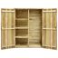 vidaXL Caseta herramientas jardín madera pino impregnada 123x50x171 cm, , large indicador imagen numero 4