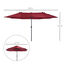 Outsunny Sombrilla de Terraza Exterior Parasol Grande 4,6x2,7m Sombrilla de Jardín con Manivela Manual Resistente al Agua y Protección Solar para Terraza Playa Piscina Rojo, , large indicador imagen numero 3