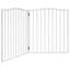 vidaXL Puerta para perros plegable 4 paneles madera álamo blanca 320cm, , large indicador imagen numero 1