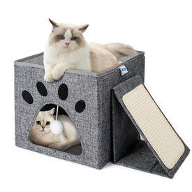 Nobleza Cueva Plegable gris para Gatos