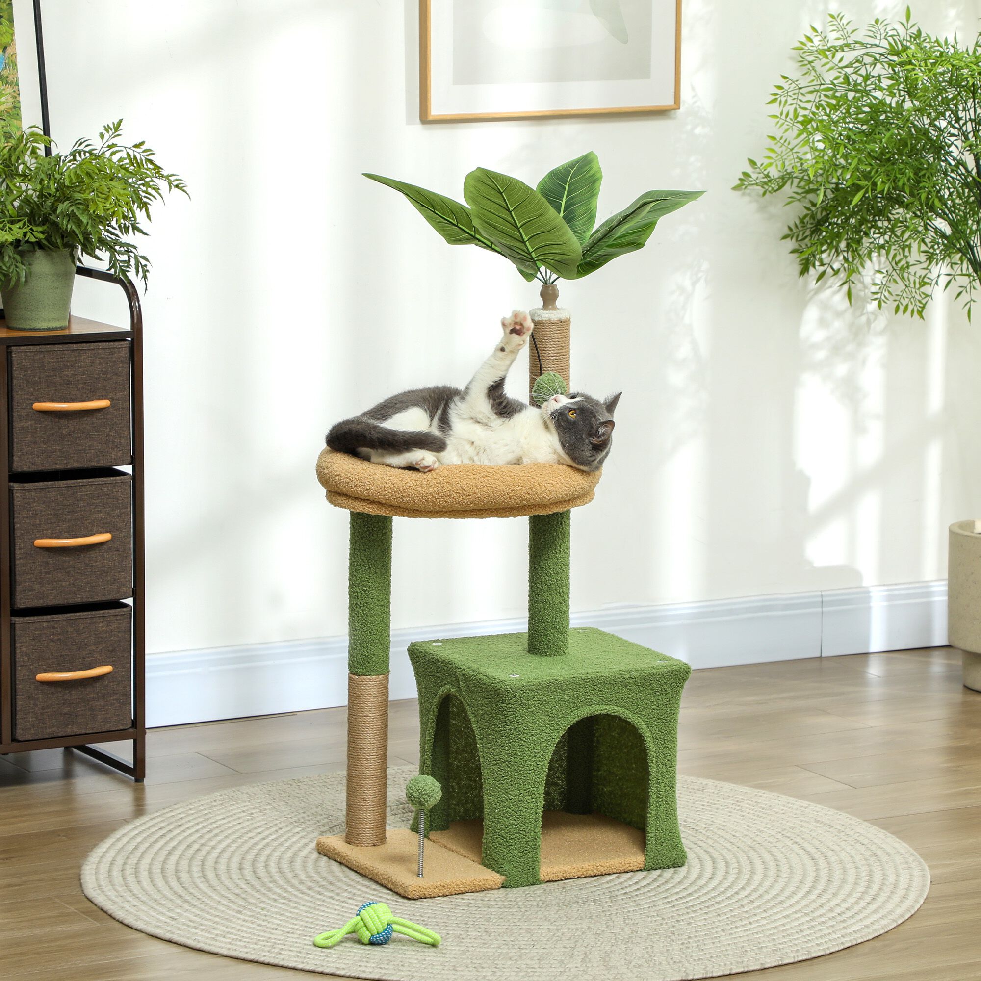 PawHut &Aacute;rbol para Gato Verde, , large Imagen numero 2