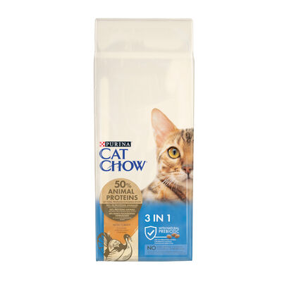 Cat Chow 3 en 1 Pavo pienso