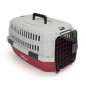 Nobleza Transportin de Plástico Rojo y Gris para perros y gatos