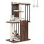 COSTWAY &Aacute;rbol Rascador para Gato de Madera de 112 cm, Torre Rascador para Gatos con Postes Rascadores de Sisal, Bolas Colgantes, Cojines de Felpa Extra&iacute;bles y Lavables, Mueble para Gato de 3 Niveles, , large indicador imagen numero 1