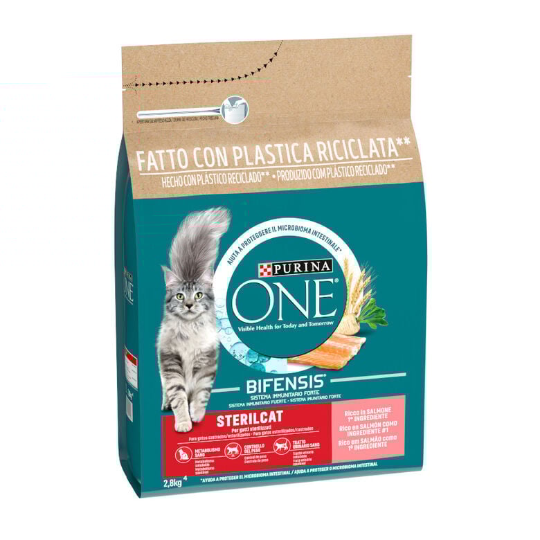 Purina One Adult Bifensis Esterilizado Salmón pienso para gatos thumbnail
