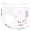 vidaXL Jaula para perros madera de ingeniería roble Sonoma 55x80x68 cm, , large indicador imagen numero 5