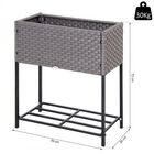 Jardinera rectangular Outsunny para balcón color Gris, , large image number null