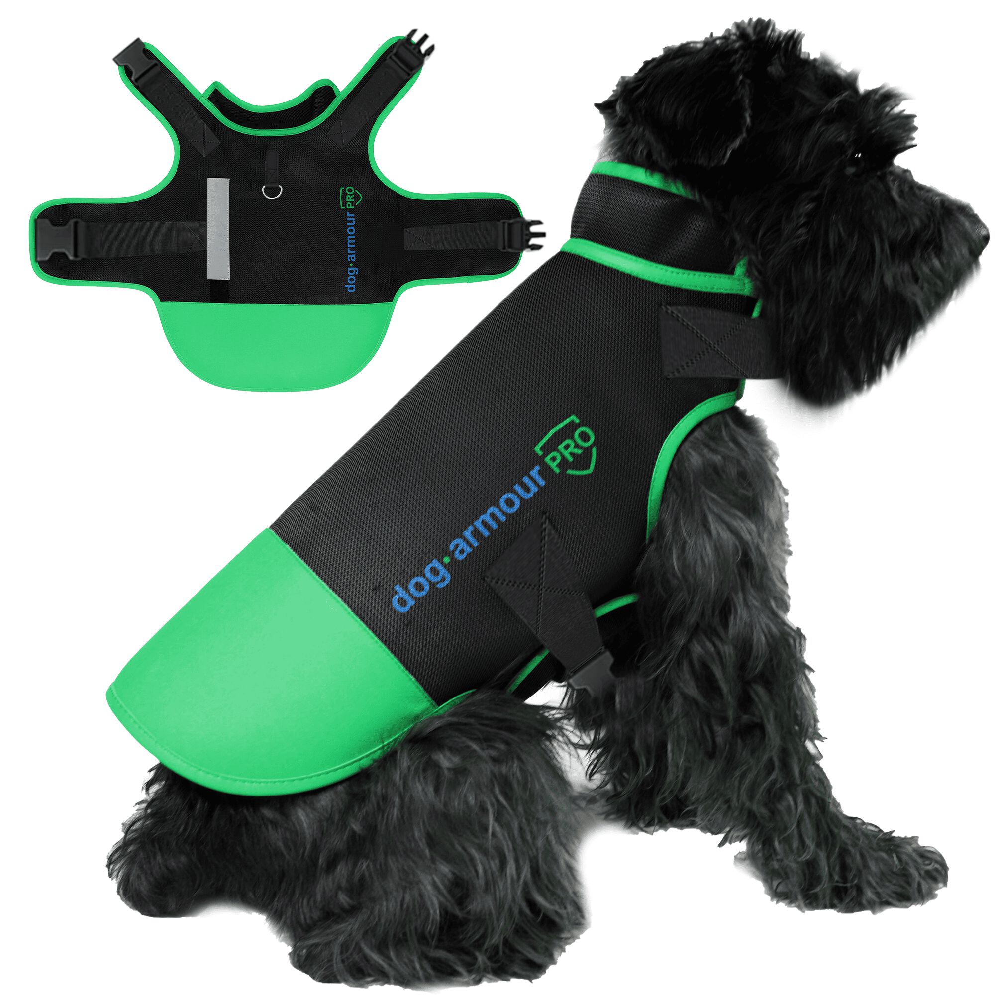 Chaleco de Protecci&oacute;n Anti Mordida para Perros &ndash; Impermeable &ndash; Reflectante - Verde, , large Imagen numero 1