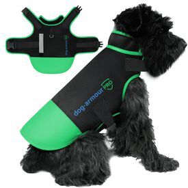 Chaleco de Protección Anti Mordida para Perros – Impermeable – Reflectante - Verde