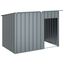 vidaXL Caseta perros con tejado acero galvanizado gris 196x91x110 cm, , large indicador imagen numero 6