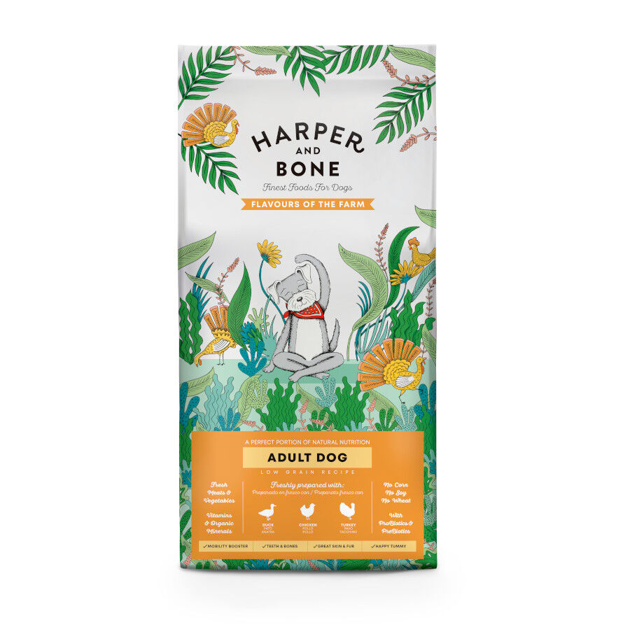 12 kg Harper & Bone Flavours Farm Pienso Pollo y Pavo Adult para perros, , large Imagen numero 1