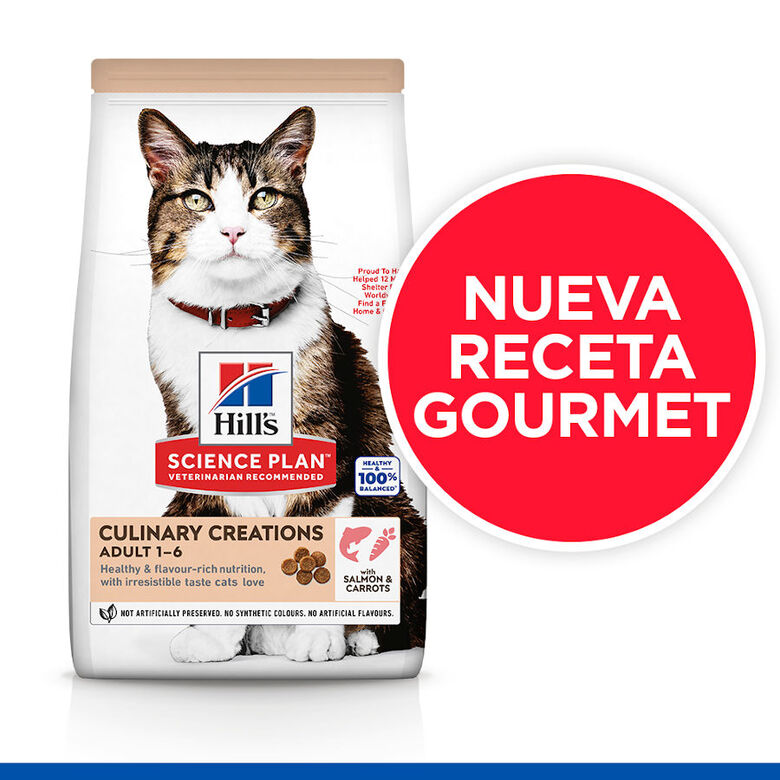 Hill&#039;s Science Plan Culinary Creations Salmón y Zanahorias pienso para gatos thumbnail