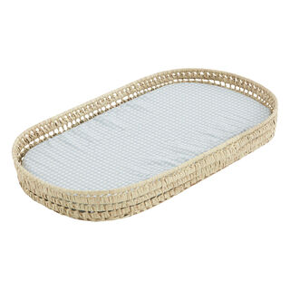 Cool dreams cama de palma EliteLounge + colchón impermable + textil para colchón Eucaliptus Vichy