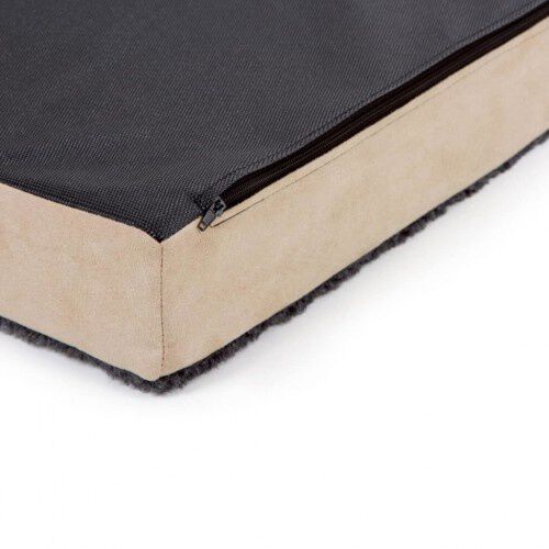 Colch&oacute;n con espuma termoel&aacute;stica para perros color Beige/ Gris, , large Imagen numero 8