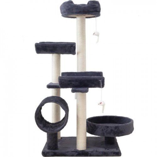 Cstore garfield &aacute;rbol con 5 postes de sisal negro para gatos, , large Imagen numero 1