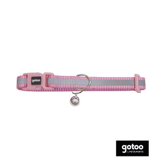 Gotoo Collar reflectante rosa para gatos