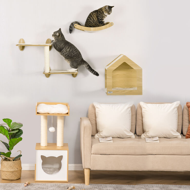 Pawhut Conjunto Roble para gatos thumbnail