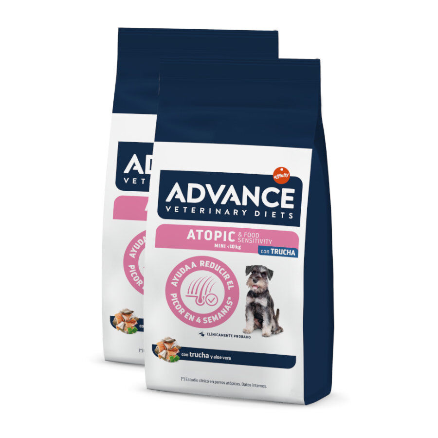 2 x 7.5 kg Advance Veterinary Diets Mini Atopic pienso para perros &iexcl;Pack ahorro!, , large Imagen numero 1