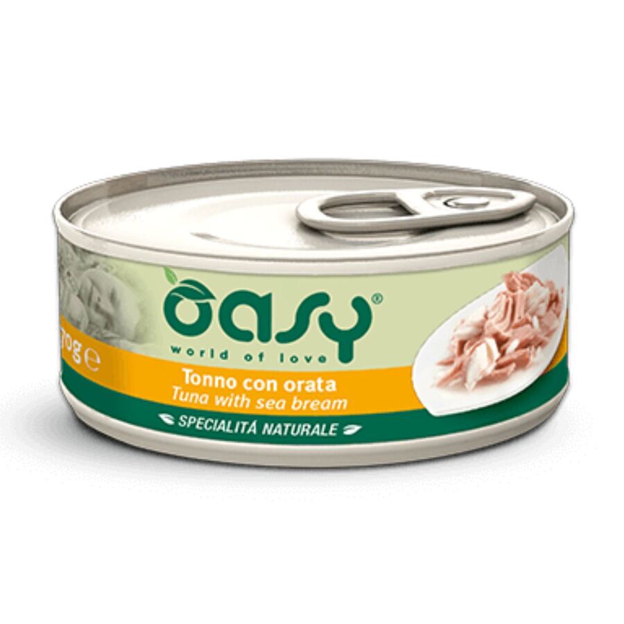OASY GATO LATA ATUN/DORADA 70G, , large Imagen numero 1