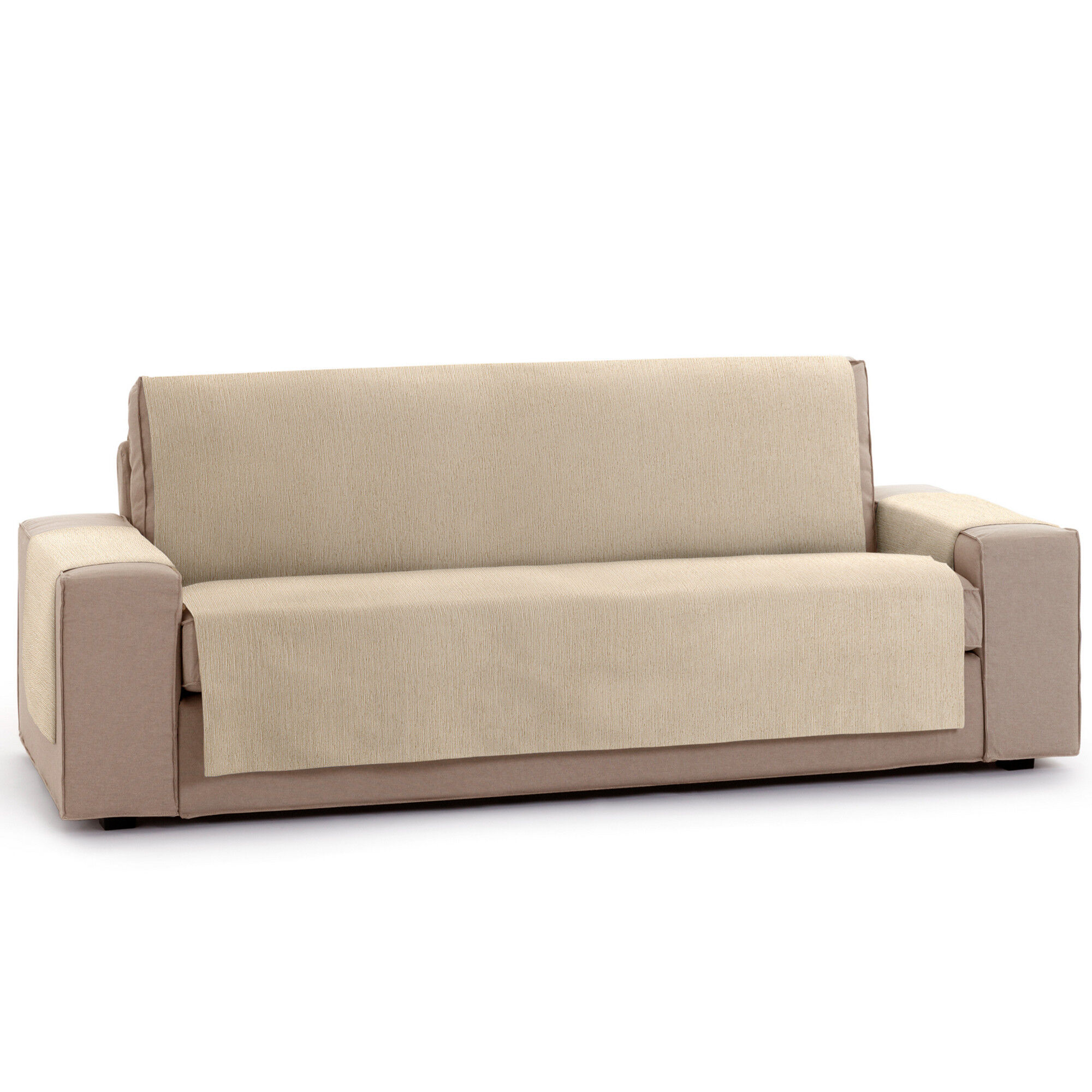 Vipalia Protector Funda Sillon 1 Plaza o Relax. Chenilla Lisa. Dise&ntilde;o Elite. Color Beige. 1 Plaza, , large Imagen numero 7