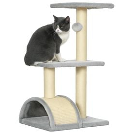 PawHut Árbol para Gatos Gris Claro